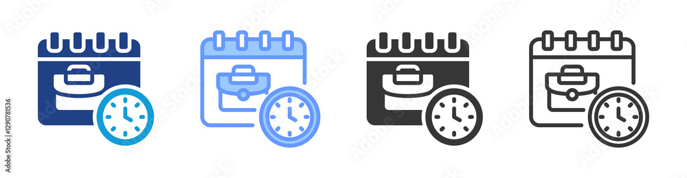 Schedule icon set multiple style collection Schedule icon set multiple style collection