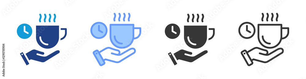 Break icon set multiple style collection Break icon set multiple style collection