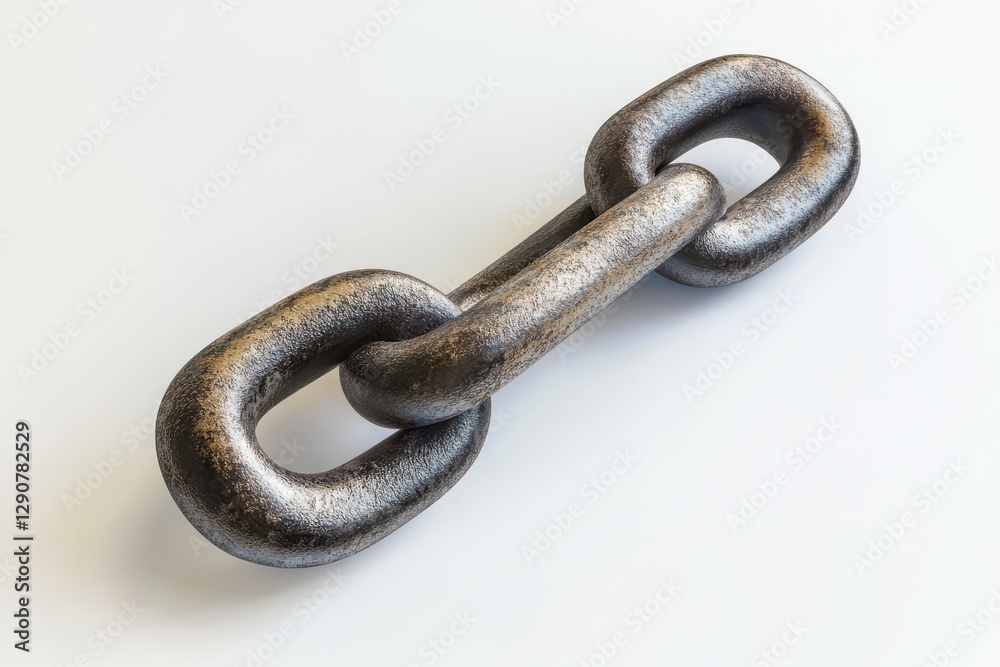 Obraz premium 3D Iron Isolated and White Background