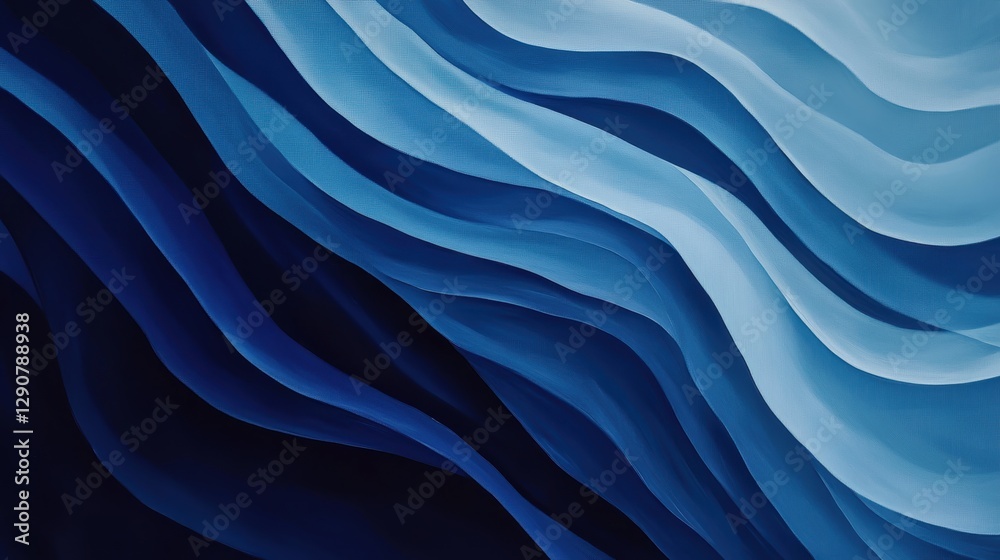 Blue abstract waves, flowing patterns, ocean-inspired design, tranquil watercolor background, modern digital art for wallpapers and presentations. Blue abstract waves, flowing patterns, ocean-inspired design, tranquil watercolor background, modern digital art for wallpapers and presentations.