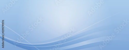 Light blue background with a smooth gradient and wavy lines. The background is soft and calming, featuring blue hues and a gentle texture. Minimal abstract wavy gradient vector background