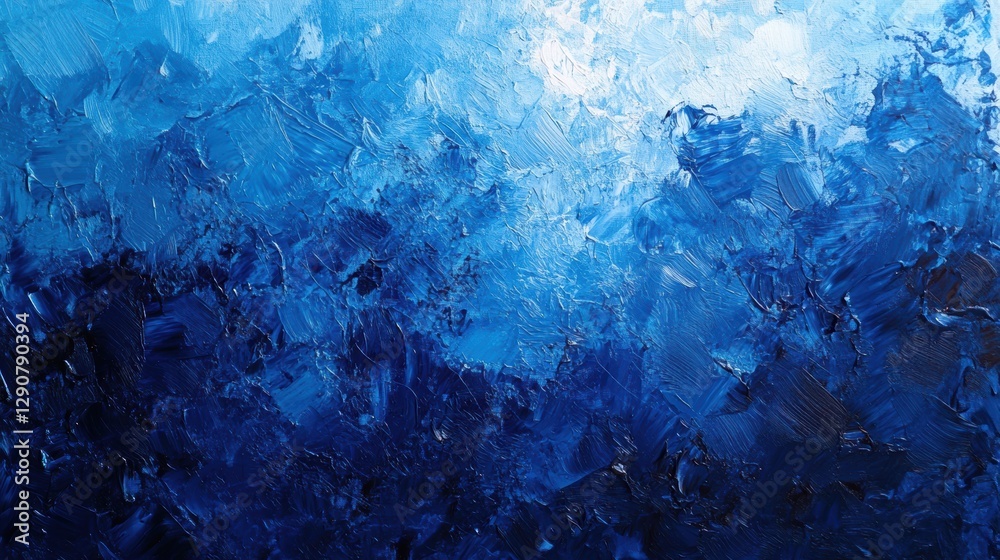 Blue abstract painting with textured layers, deep ocean hues, and light highlights. Perfect for backgrounds, wall art, and modern interior design projects. Blue abstract painting with textured layers, deep ocean hues, and light highlights. Perfect for backgrounds, wall art, and modern interior design projects.