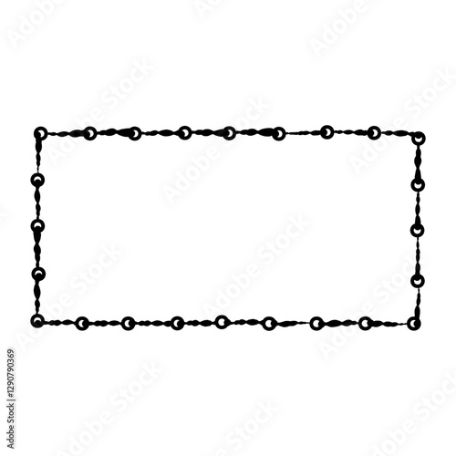 frame chain connected by rings vector illustration. Frame element. pattern chain.
