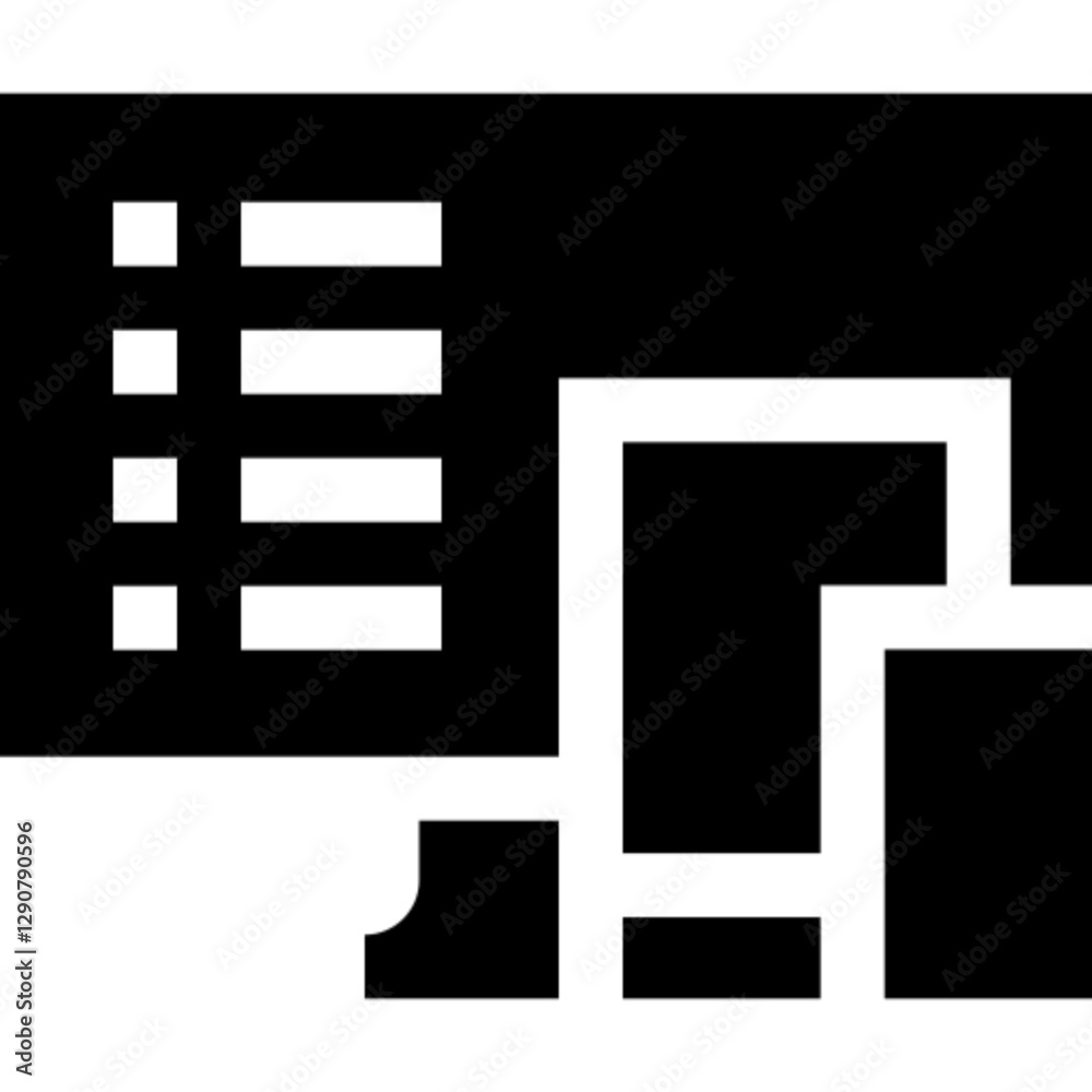 Minimalist responsive design glyph icon in a monochrome vector style. This simple design symbolizes adaptive web development, mobile-friendly interfaces, and cross-platform compatibility, making it id Minimalist responsive design glyph icon in a monochrome vector style. This simple design symbolizes adaptive web development, mobile-friendly interfaces, and cross-platform compatibility, making it id