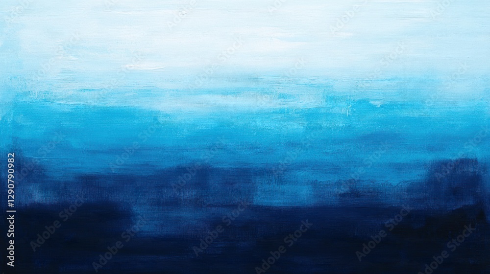Blue abstract ocean landscape painting with gradient, deep blue hues, textured brush strokes, calming water scene, modern art for interior design. Blue abstract ocean landscape painting with gradient, deep blue hues, textured brush strokes, calming water scene, modern art for interior design.