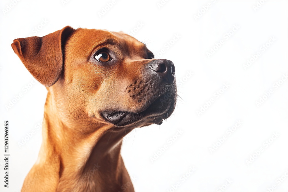 Portrait of a dog on a white background Portrait of a dog on a white background