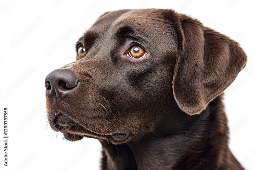 Portrait of a dog on a white background Portrait of a dog on a white background