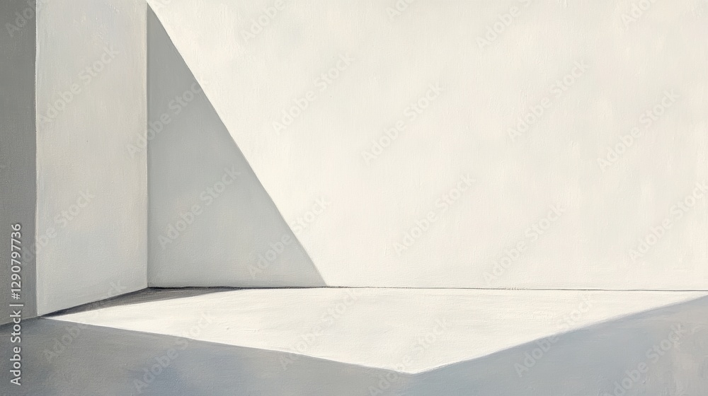 White concrete wall with shadow in minimal interior space, modern abstract background for presentations, design mockups, and creative projects. White concrete wall with shadow in minimal interior space, modern abstract background for presentations, design mockups, and creative projects.
