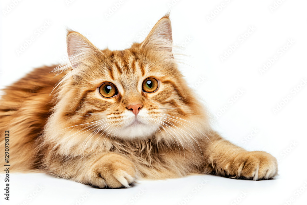 Portrait of a cat on a white background Portrait of a cat on a white background