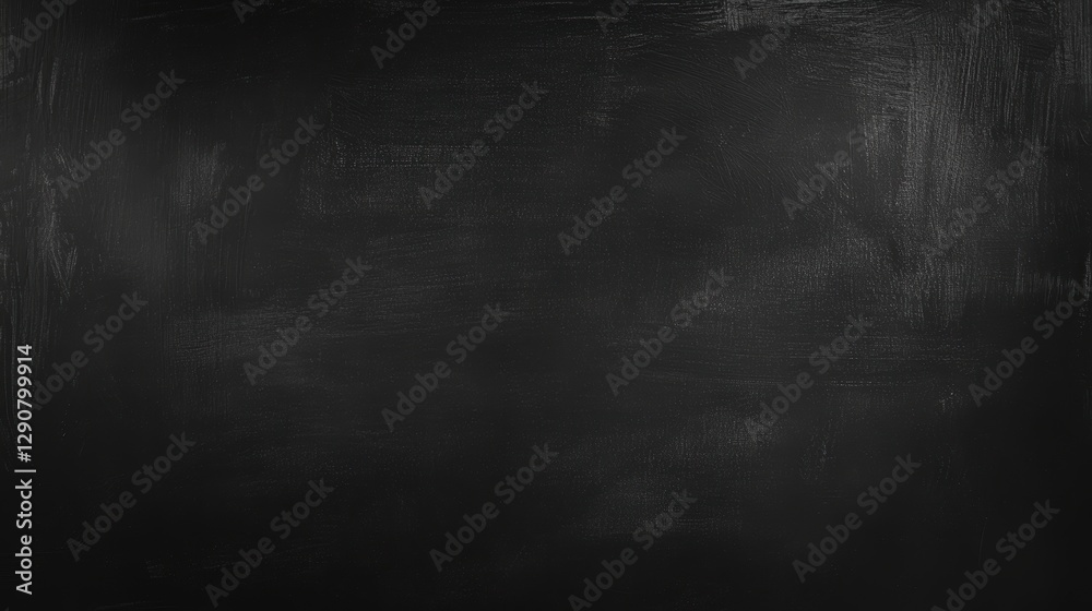 Black chalkboard background for educational designs, menus, or promotional materials. Smooth surface for creative writing, presentations, or artistic projects.