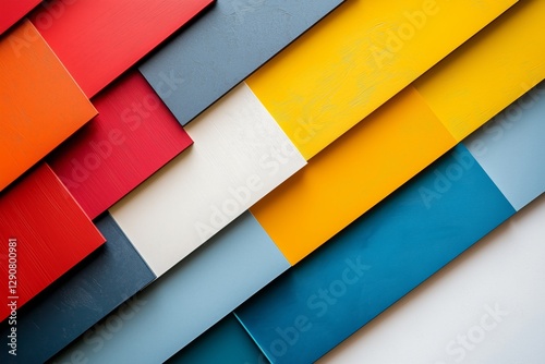 Colorful Arrangement of Textured Paper Squares in Various Shades Elegantly Di...