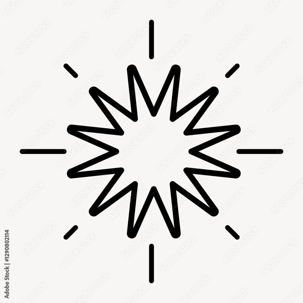Abstract starburst icon vector Abstract starburst icon vector