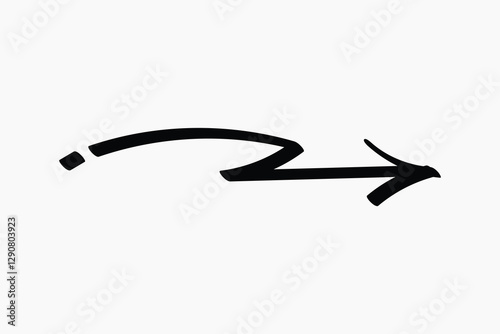 Zigzag arrow line illustration vector