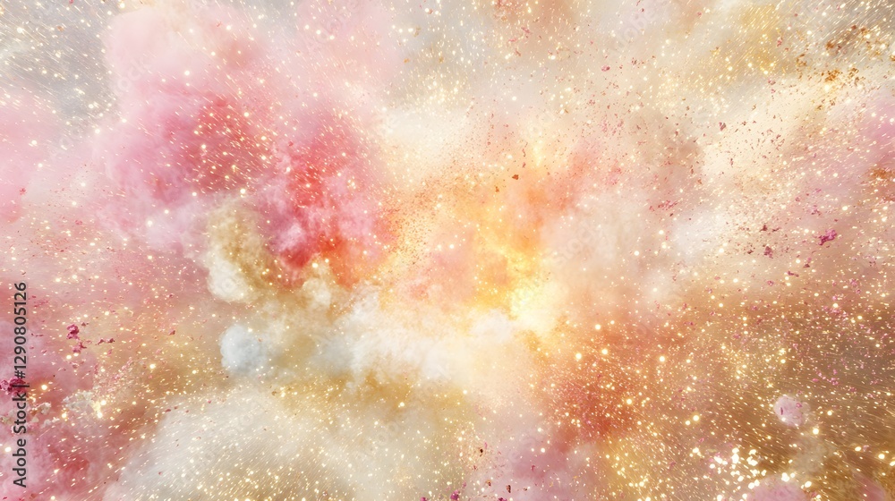 Colorful Abstract Nebula with Glittering Stars and Ethereal Clouds in a Cosmic Space Environment Colorful Abstract Nebula with Glittering Stars and Ethereal Clouds in a Cosmic Space Environment
