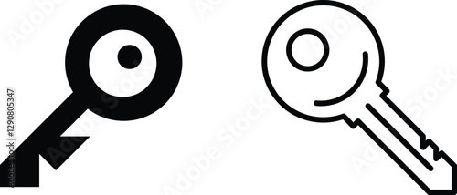 Key Icon Secure Access and Lock Symbol Vector