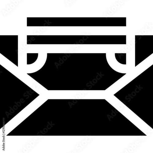 Minimalist money glyph icon in a monochrome vector style. This simple design symbolizes wealth, currency, financial transactions, and banking, making it ideal for fintech, e-commerce, business, and UI