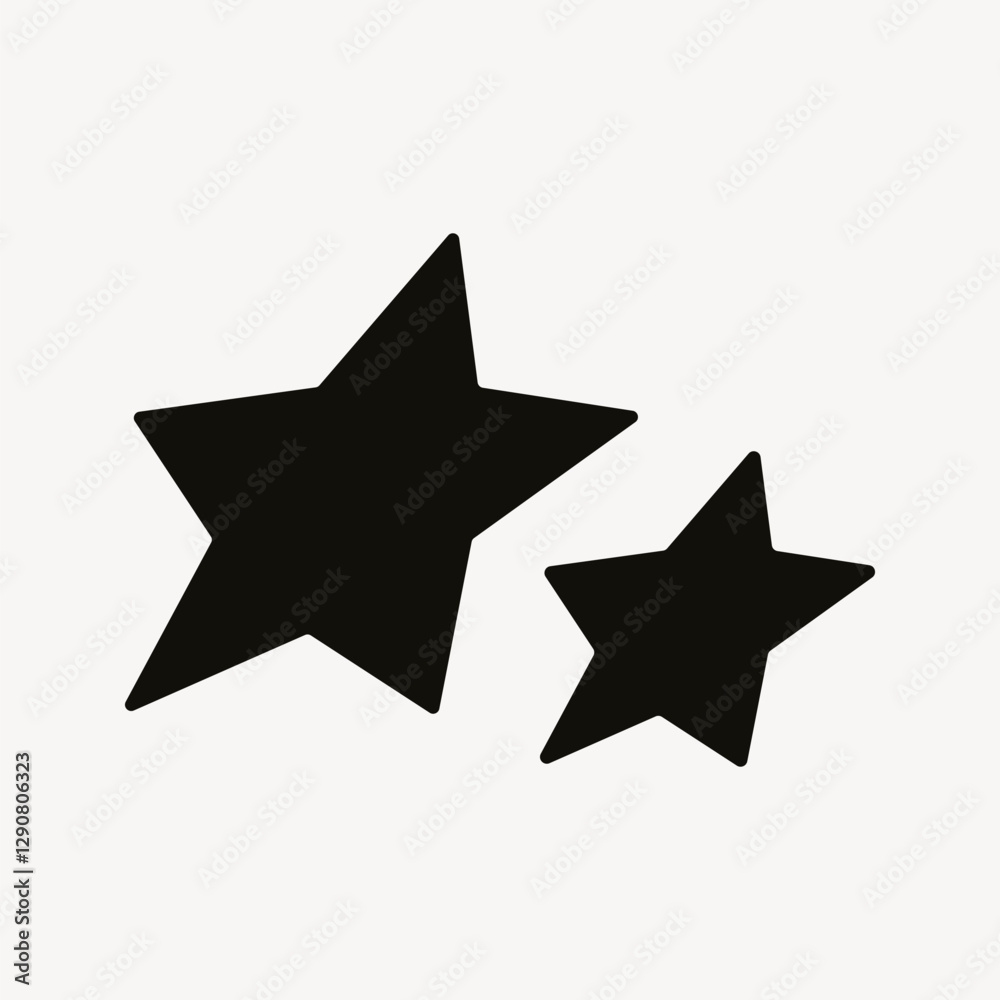 Obraz premium Two stars collage element vector