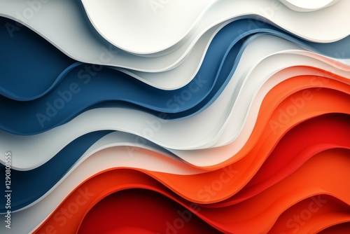 Colorful Abstract Wall Art With Wavy Patterns in a Modern Interior Setting