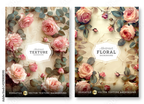 Elegant luxury rose floral art cover design, wedding invitation template design, versatile vector background, brochure template, Luxury invitation card background, invitation, abstract background
