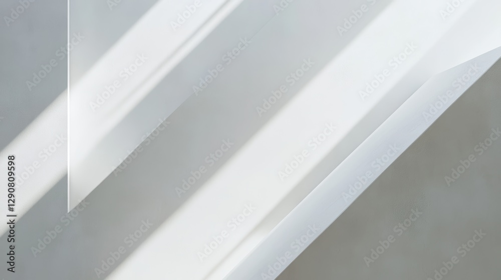 Translucent glass edges casting shadows on a soft gray background, modern interior design, minimalistic decor, light and reflection concept. Translucent glass edges casting shadows on a soft gray background, modern interior design, minimalistic decor, light and reflection concept.