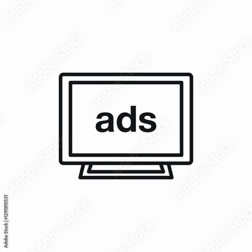 browser advertisement icon vector sign