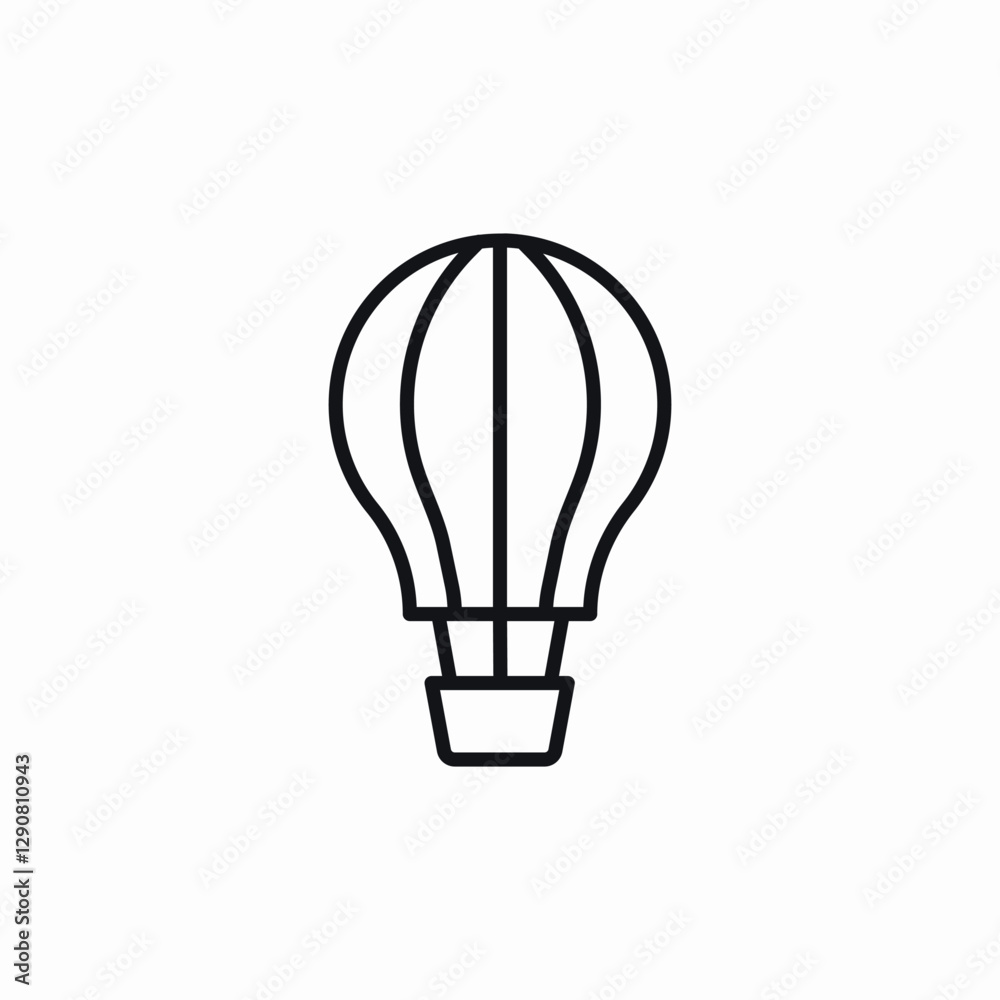 Hot air balloon icon vector sign Hot air balloon icon vector sign