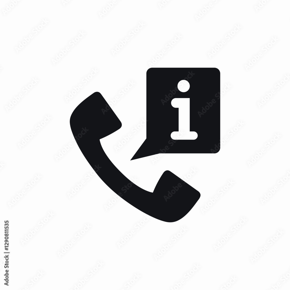 Phone information call icon vector sign Phone information call icon vector sign