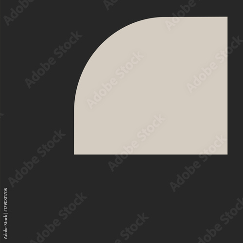 Black arch shape frame vector