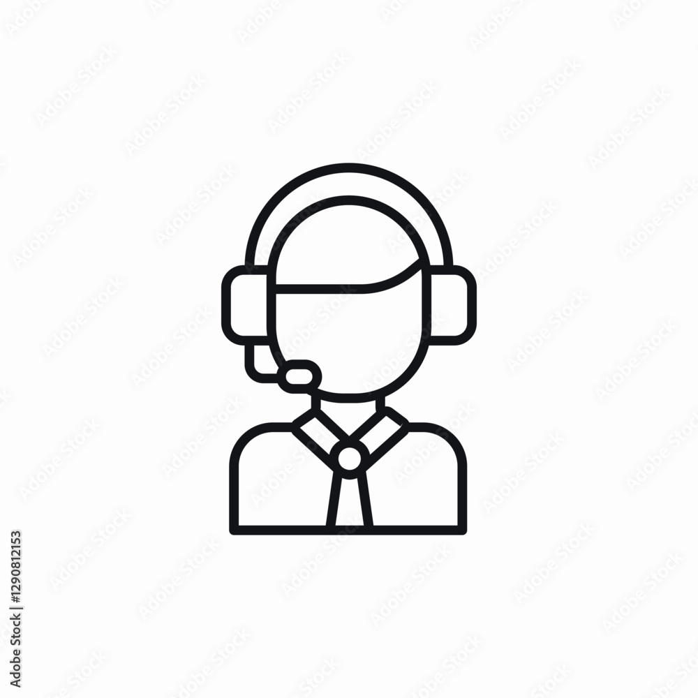 Customer support service icon vector sign Customer support service icon vector sign