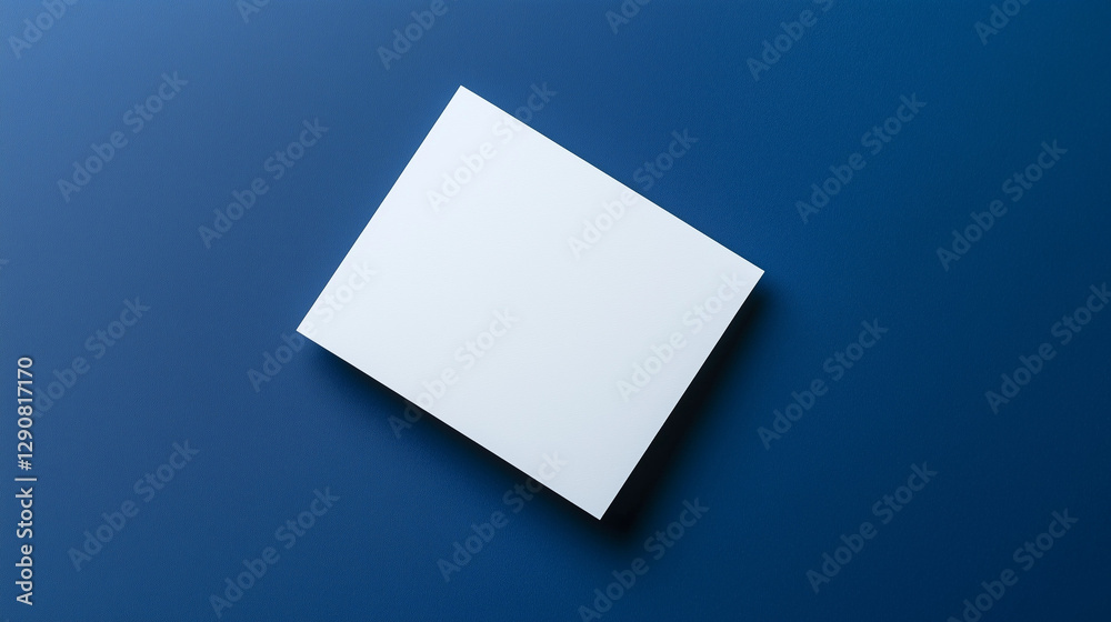 Blank white card on a flat surface, symbolizing simplicity and clarity in design. Blank white card on a flat surface, symbolizing simplicity and clarity in design.