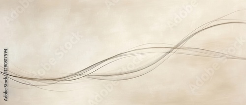 Abstract background with soft flowing lines and neutral tones, ideal for creative projects, website banners, or artistic presentations. Neutral color palette design.