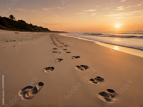 Spuren am Strand