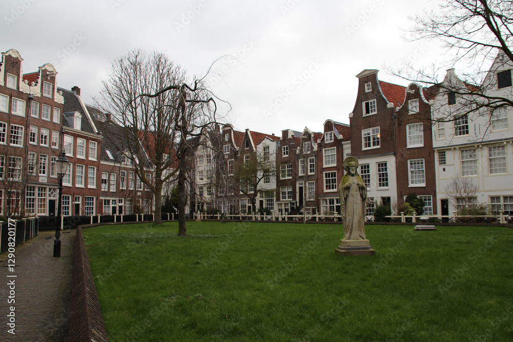 habitation buildings in amsterdam in the netherlands