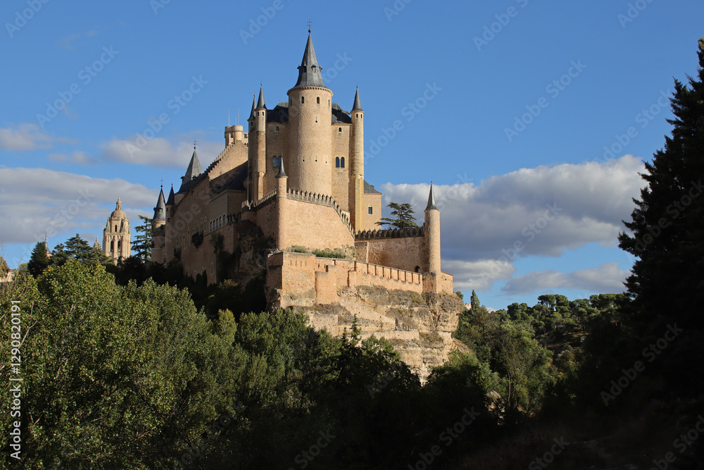 alcazar palace in segovia in spain