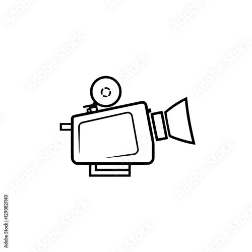 Vector-art illustration of a camera featuring camera.