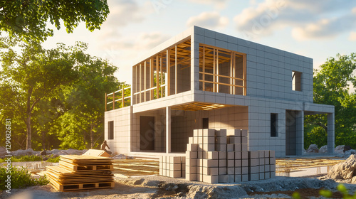 New home construction site