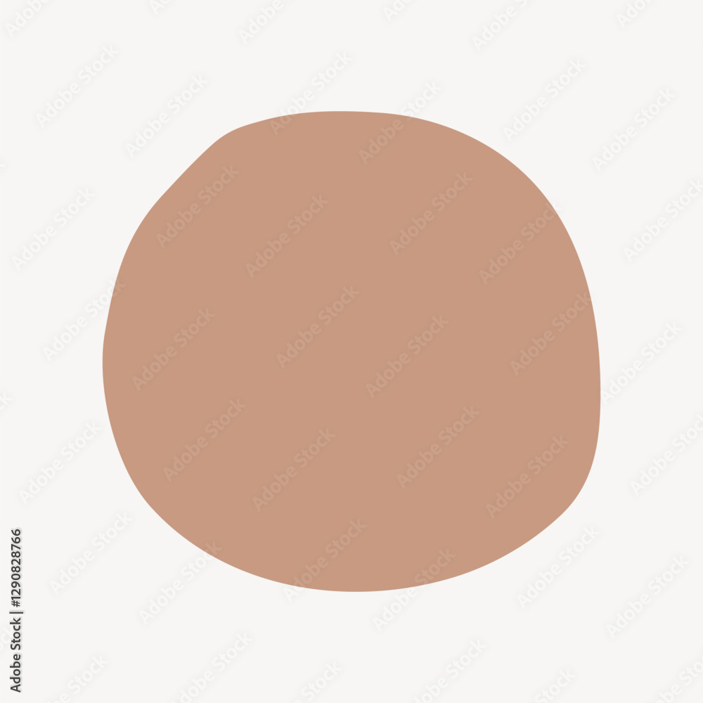 Light brown circle collage element vector Light brown circle collage element vector