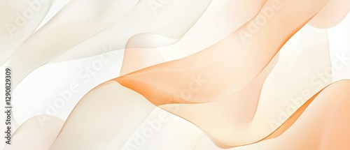 Soft wave patterns in pastel colors, abstract artwork with gentle curves, light and airy design, modern digital background for wallpapers and websites.