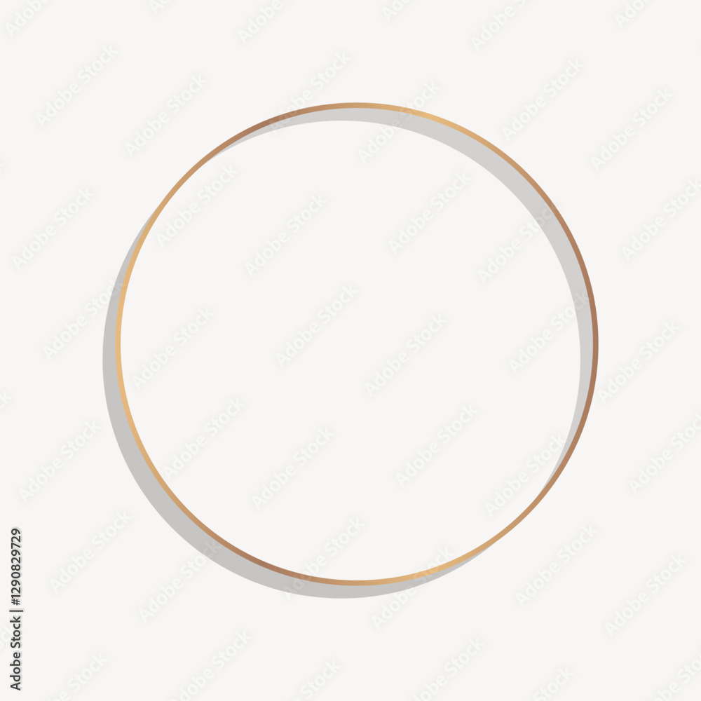 Gold circle collage element, luxury design vector Gold circle collage element, luxury design vector