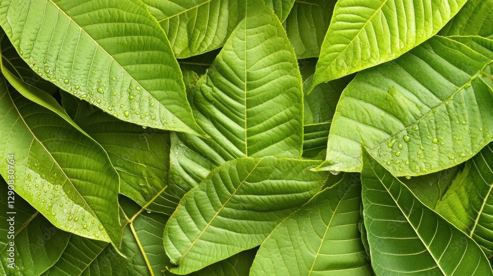 Fototapeta premium Lush Green Leaves Background