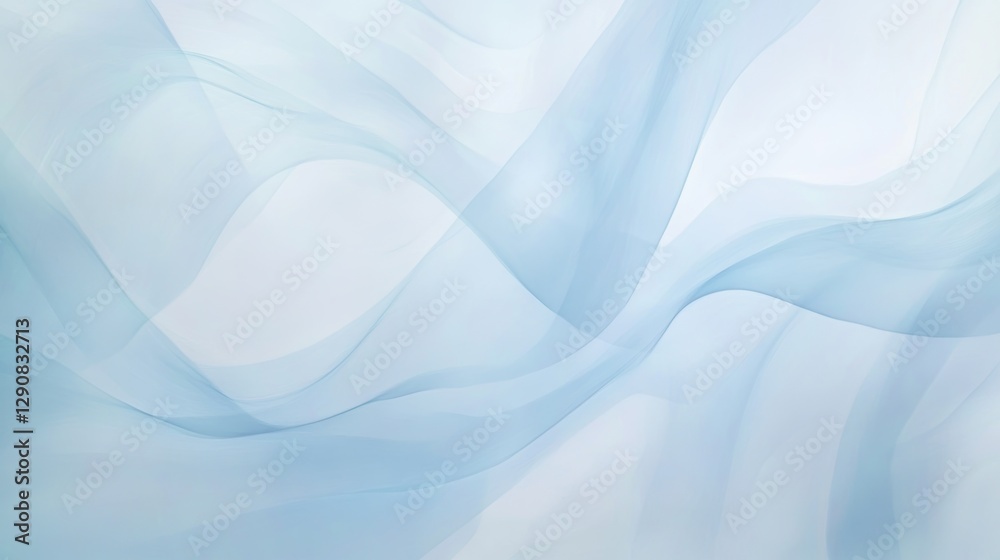 Fototapeta premium Soft blue abstract background with flowing waves, light gradients, and smooth textures. Ideal for web design, presentations, and creative projects.
