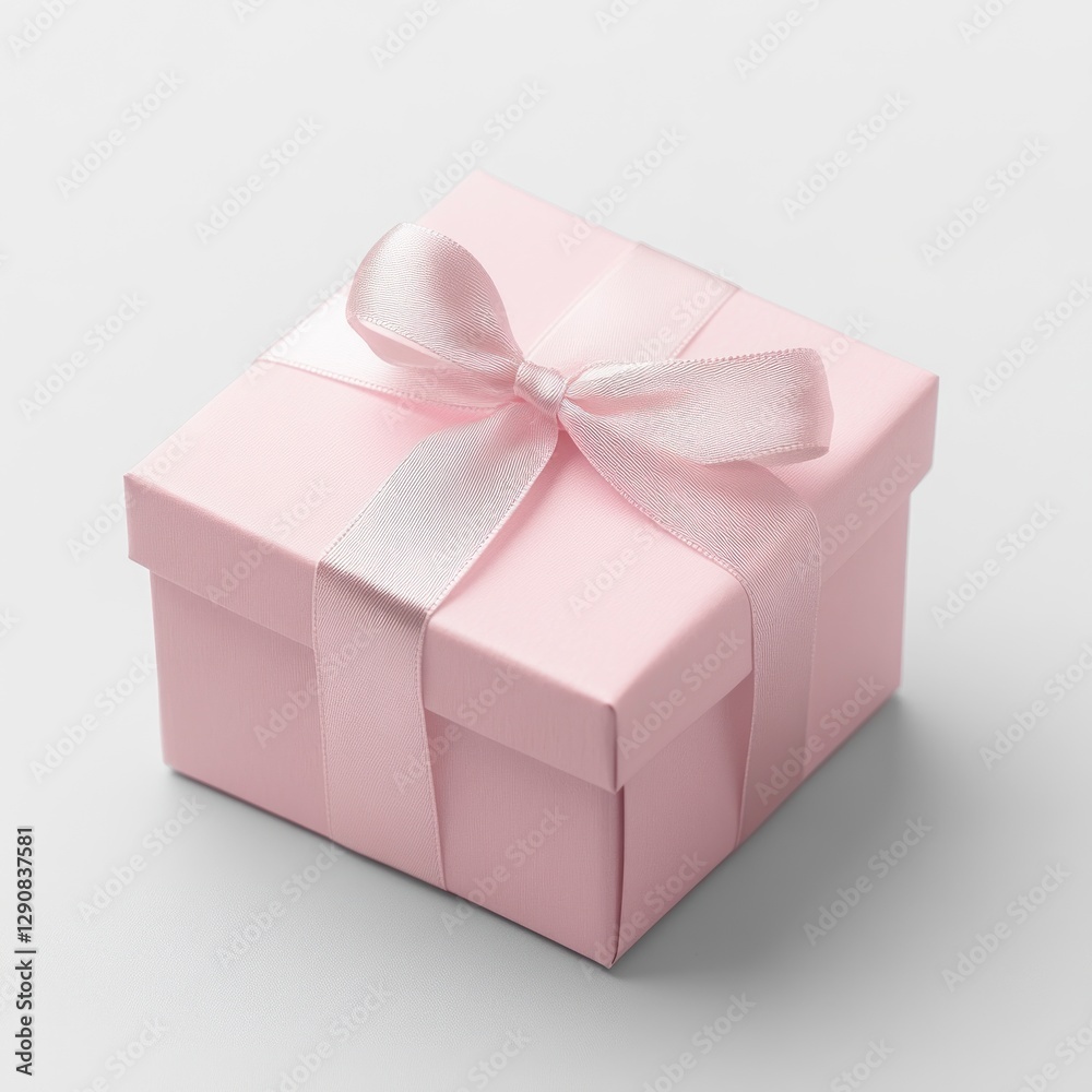 Obraz premium Pink Gift Box on White Background (4)
