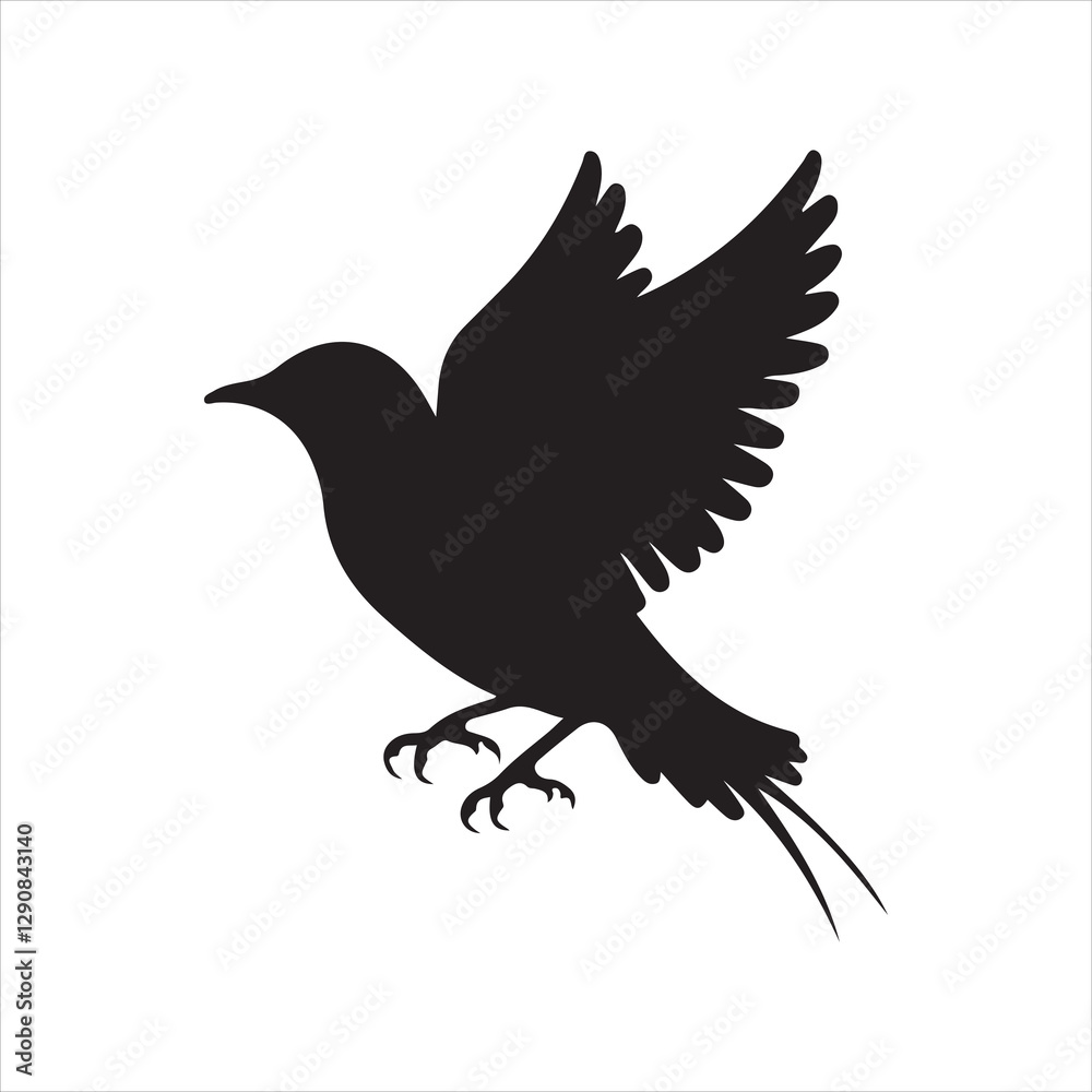vector illustration of a bird, Silhouette of a bird in flight, perfect for design elements. vector illustration of a bird, Silhouette of a bird in flight, perfect for design elements.