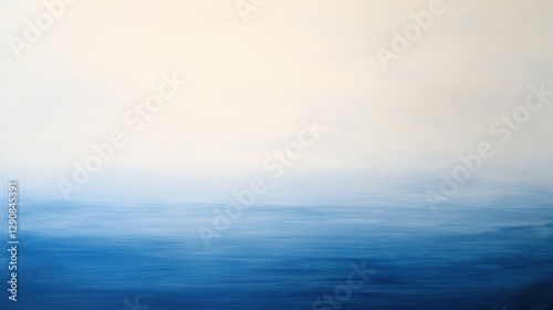 Wallpaper Mural Ocean horizon with soft gradient of blue and white, serene abstract seascape, calm water and skies, tranquil background for relaxation or meditation themes. Torontodigital.ca