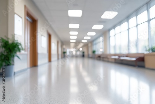Wallpaper Mural Blurred background of a corridor in hospital or clinic. Concept for hospital or medicine advertisement. Nation Doctor’s Day Torontodigital.ca