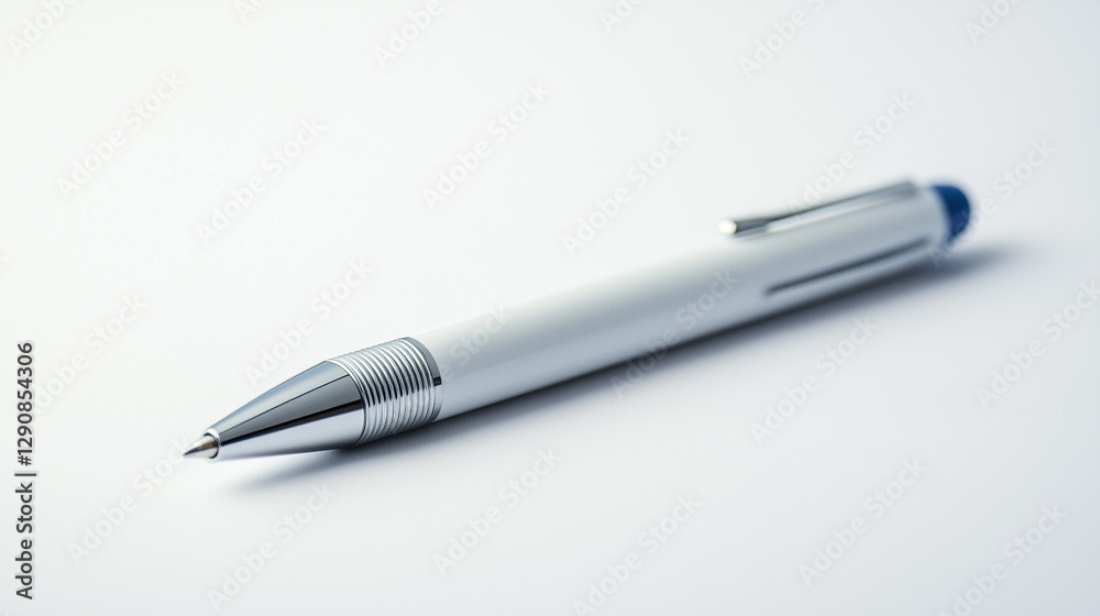 A pen rests on a pristine surface, embodying simplicity and focus. A pen rests on a pristine surface, embodying simplicity and focus.