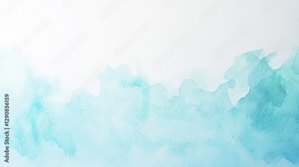 Fototapeta premium Light blue watercolor background with soft texture for design, abstract art, and creative projects. Perfect for digital and print layouts.