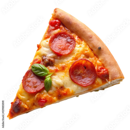 Pepperoni Pizza Slice: Delicious Recipe isolated on transparent background
