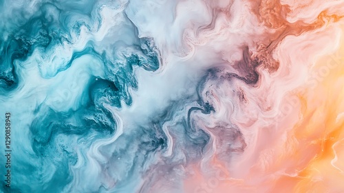 Abstract pastel gradients resembling a sunrise