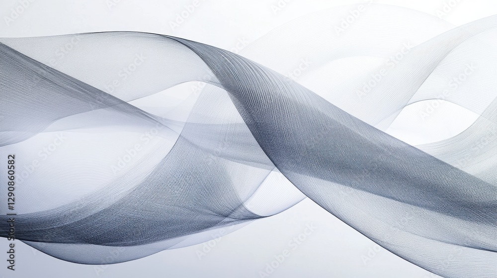 Obraz premium Abstract flowing wave pattern in shades of white and gray Love Your Thighs Day